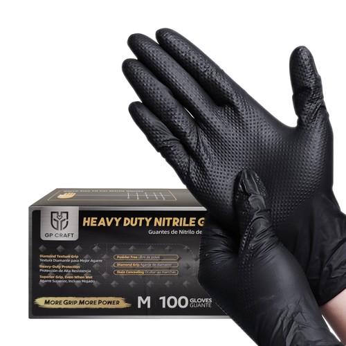 Guanti nitrile nero gp - guanti,