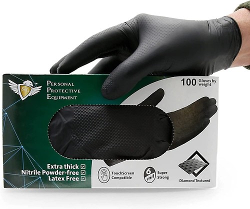 Guanti nitrile diamantato - in,
